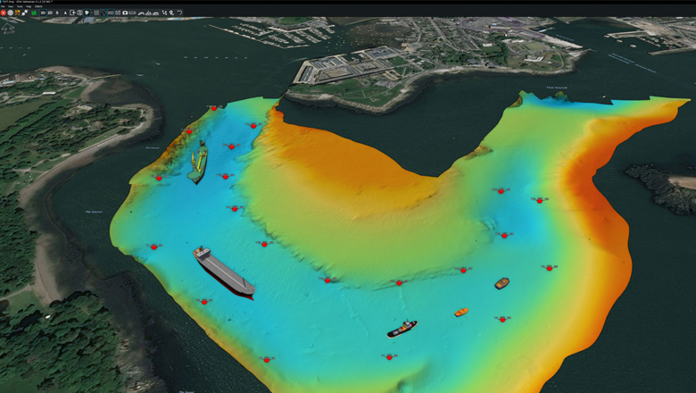 Navigating with virtual marker buoys in NaviSuite Perio software