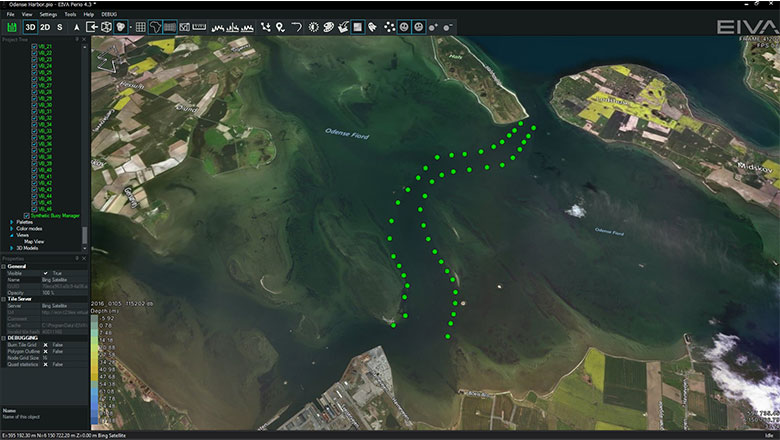 Virtual buoys at Odense harbour
