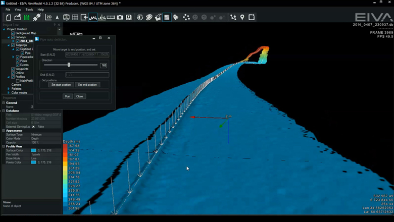 Finding and digitising the pipe automatically
