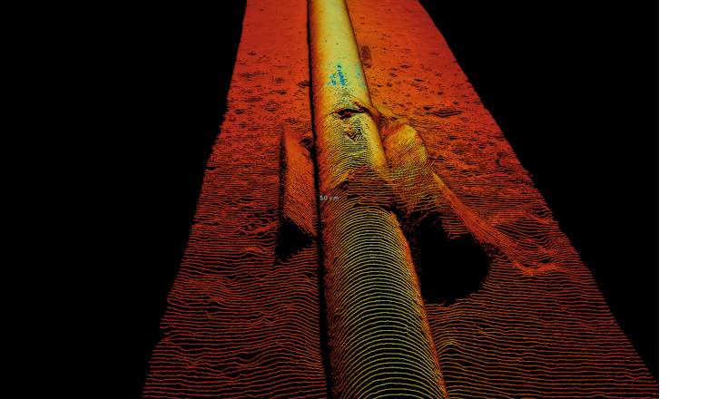 High-resolution laser data of pipeline