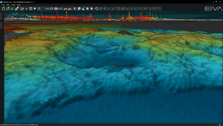 Norbit Velodyne LiDAR and multi-beam data visualisation in NaviSuite Kuda zoom