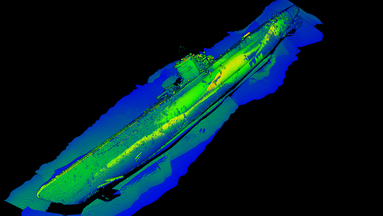 3D model of the German submarine U-576