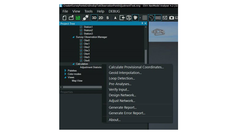 List of features for network adjustment