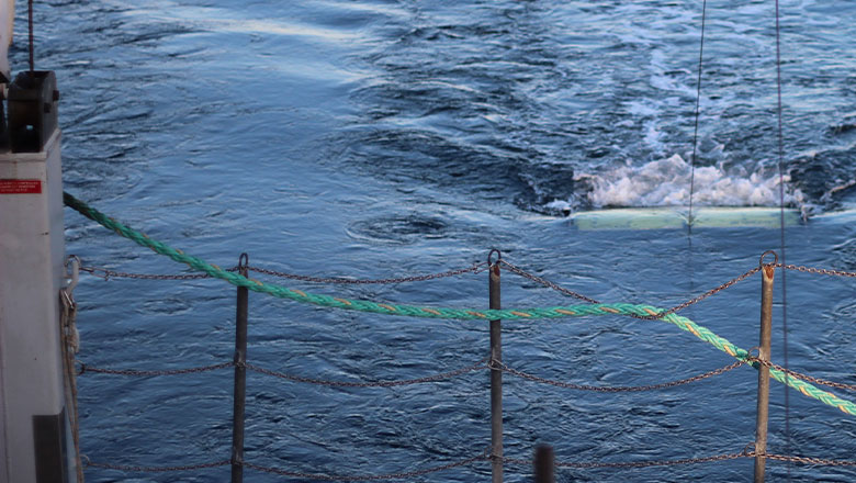A ScanFish ROTV towed behind a survey vessel