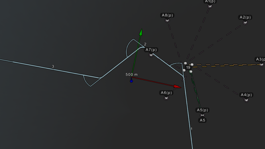 Bargeline calculated in NaviPac 4.5