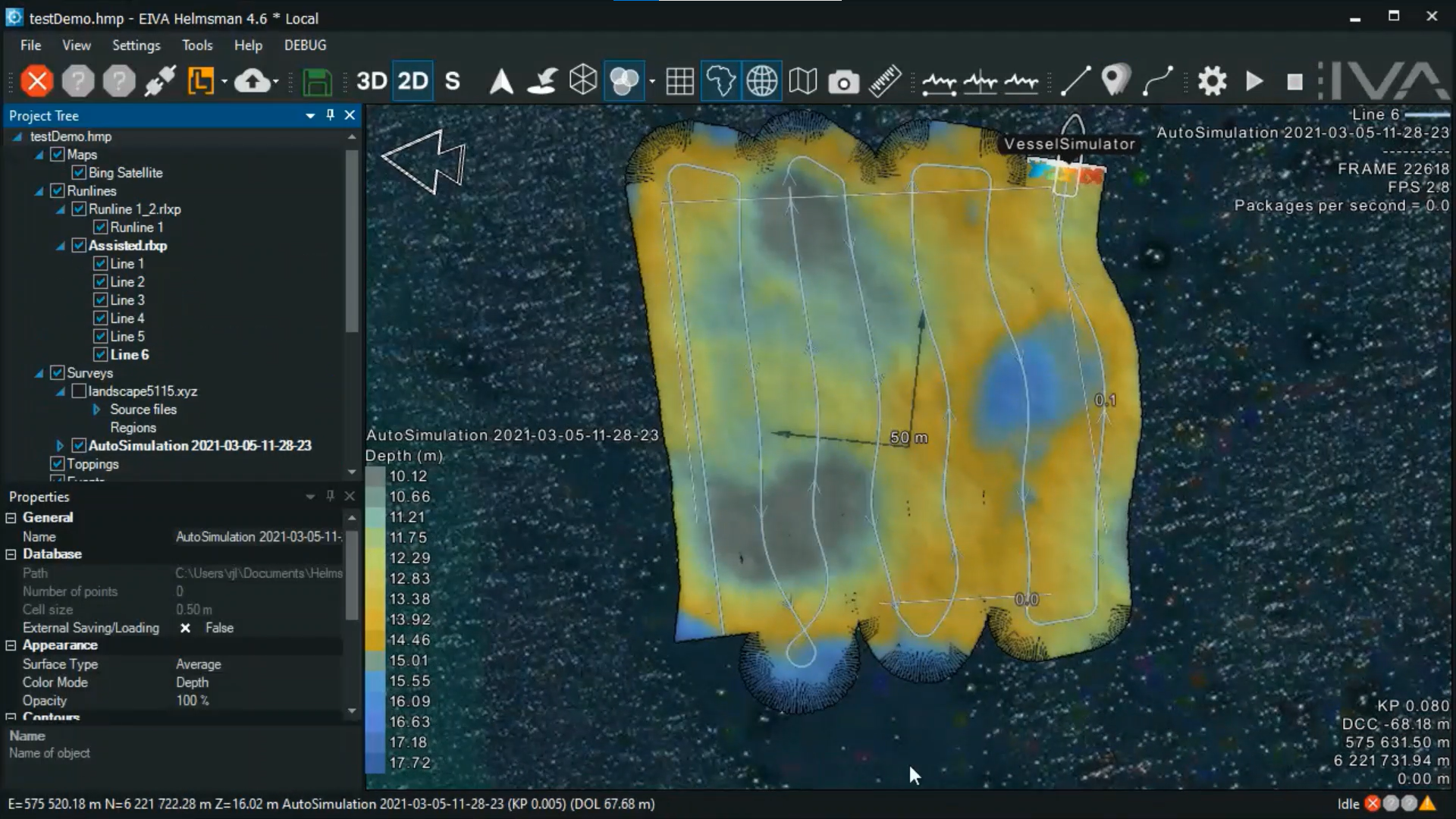 Coverage assist tool runline and turning point