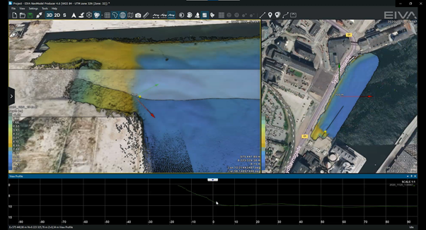 navisuite kuda cross profile tool for QC analysis of DTM