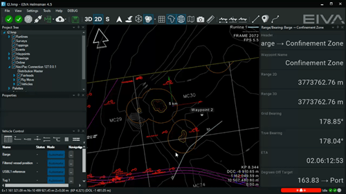 Rig move and tug management option for NaviPac Pro