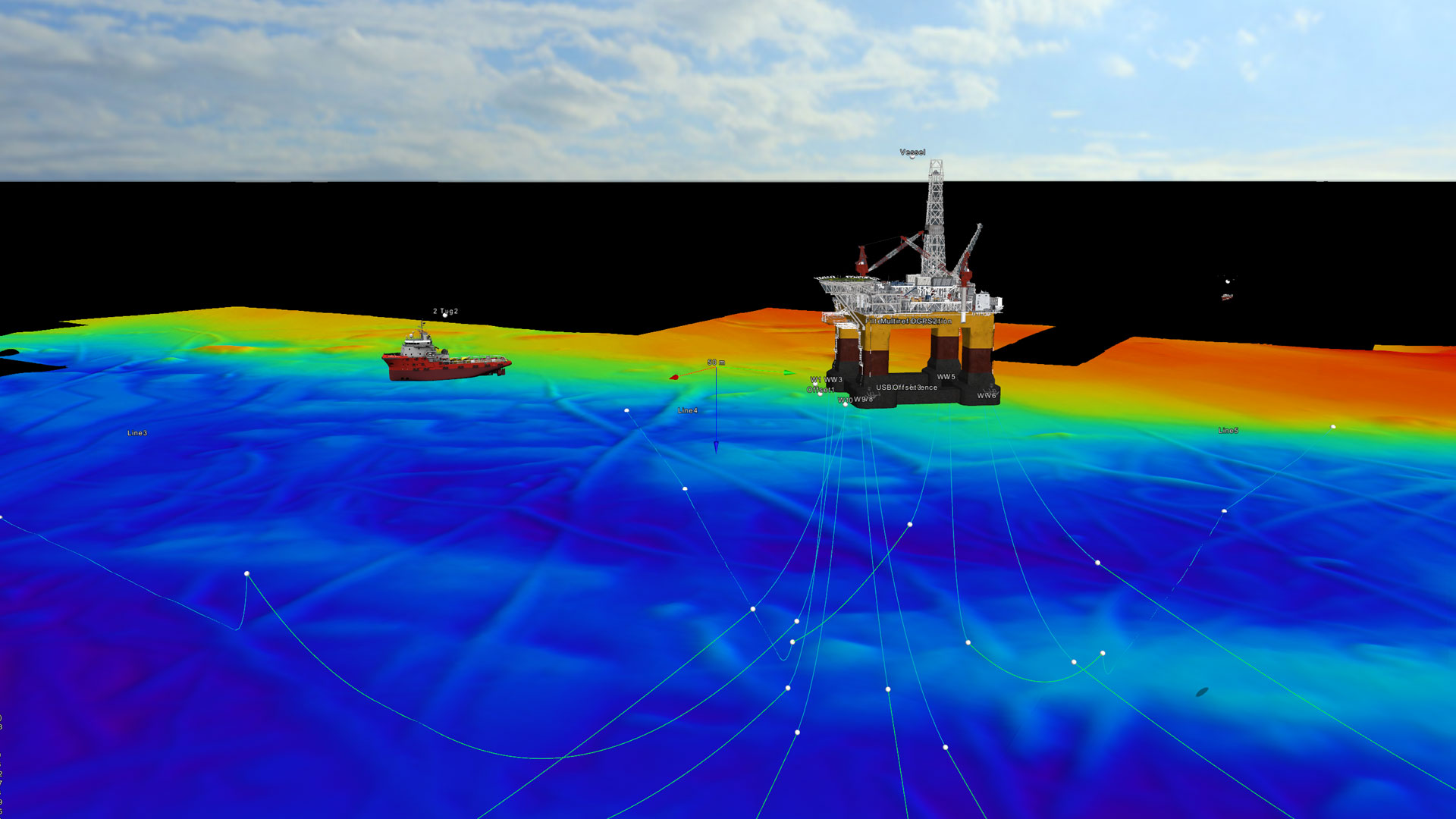 Flexible communications setup for rig move operations