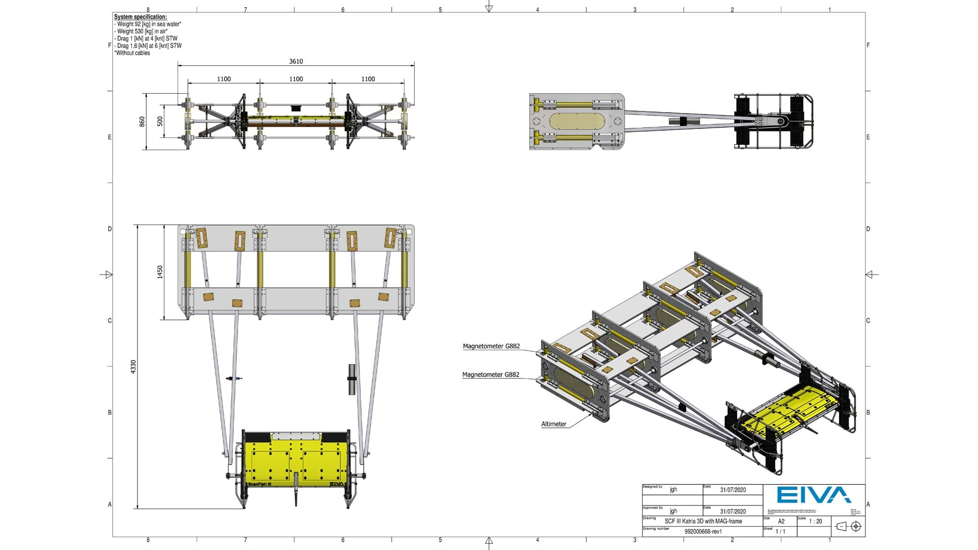 ScanFish Magnetometer Frame