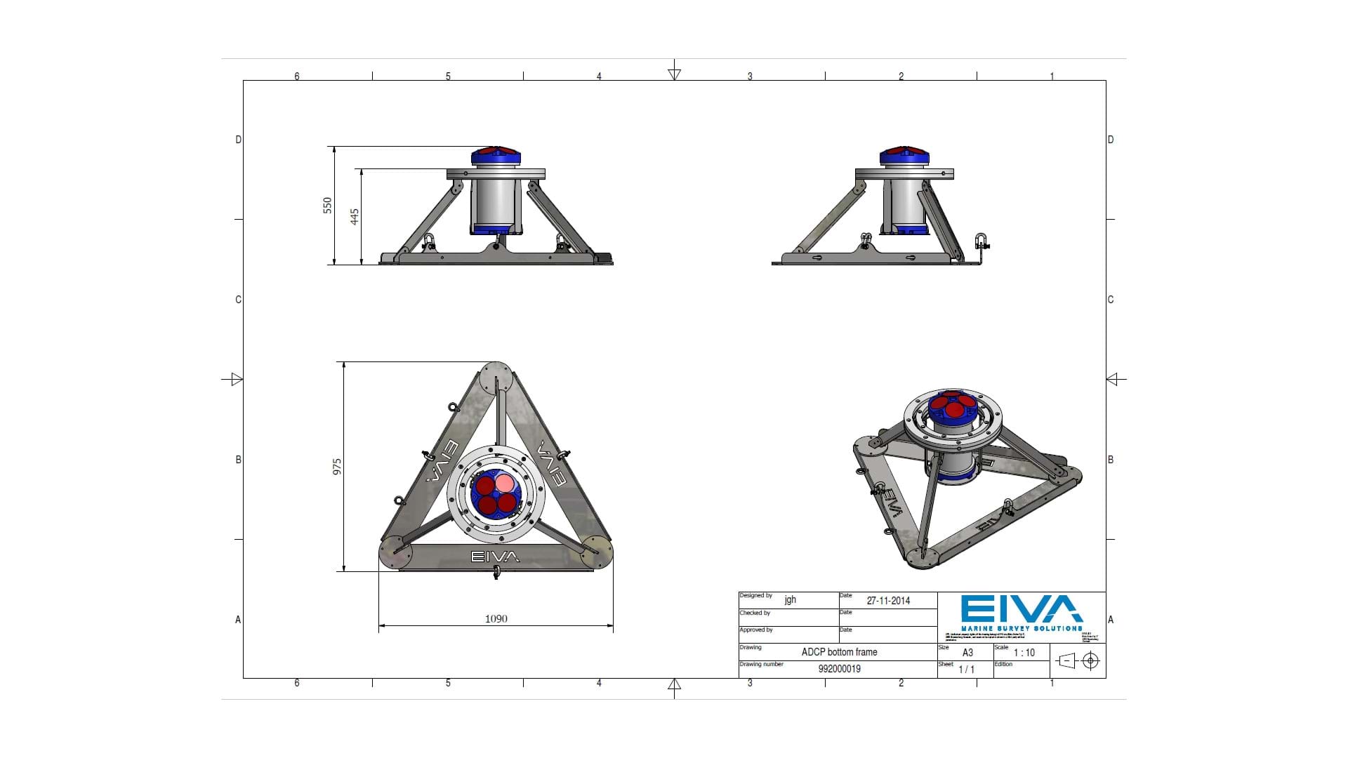 Sentinel V ADCP bottom frame