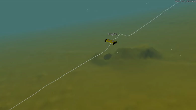 Terrain-following mode of the ScanFish Rocio ROTV