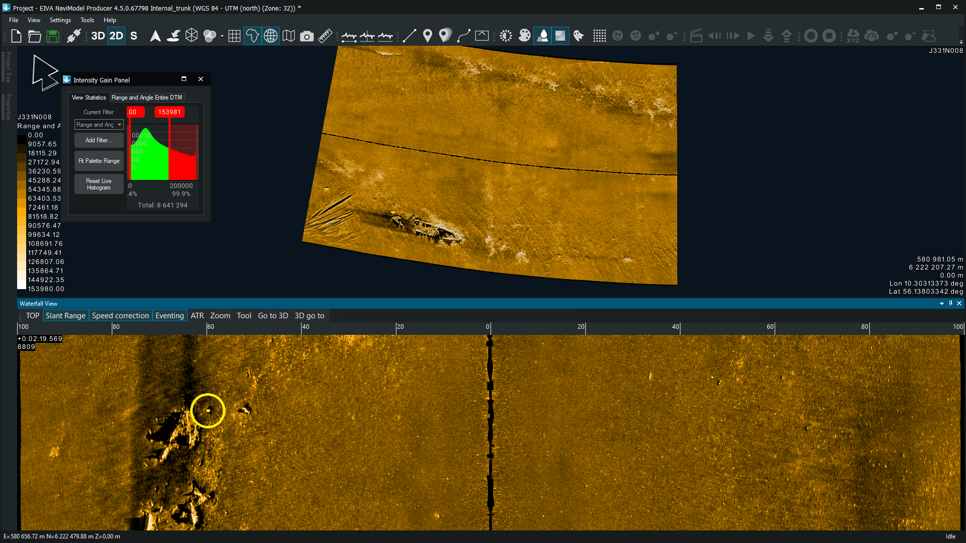 SSS sidescan sonar eventing tool